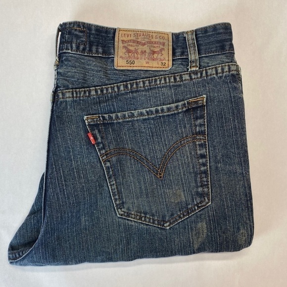LEVIS 550 SLIM STRAIGHT JEANS W 38 L 32